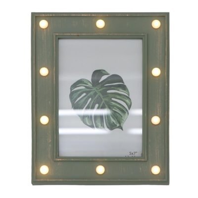 Grand Living Photo Frame 5x7" with Lights Pale Green 674